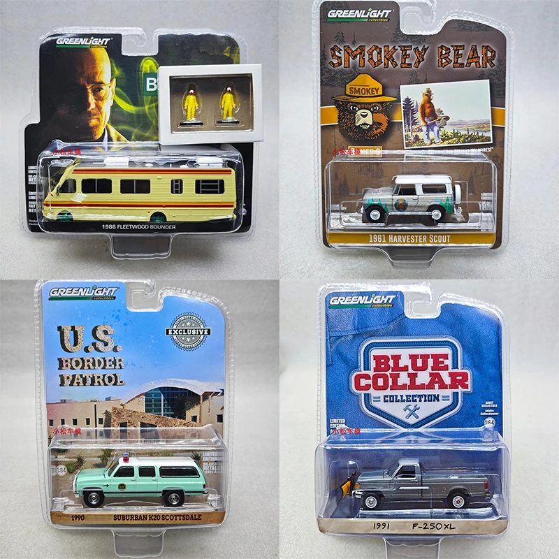

Greenlight 1:64 Breaking Bad Bus Doll Set Green Machine Version Workshop Alloy Die-casting Car Model Collection Ornaments