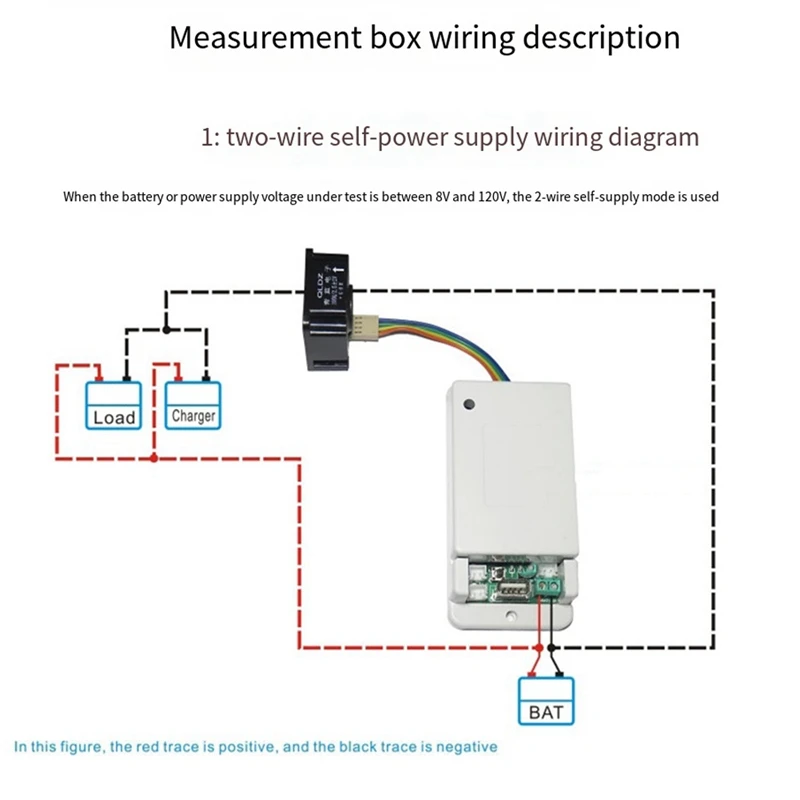 AT35 120V 300A VAC8810F 2.4 Inch Color LCD Wireless Battery Capacity Tester Coulometer Current Voltage Power Meter Detector