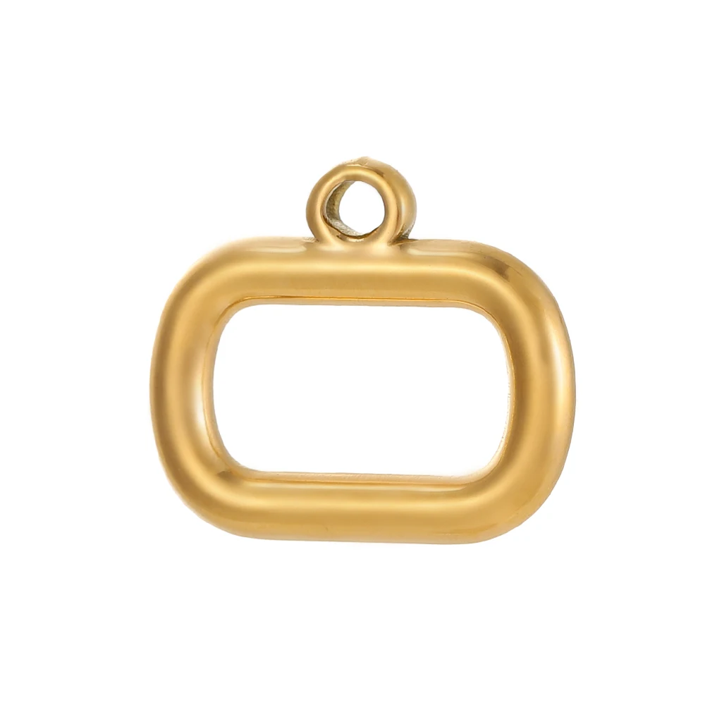 3PCS/LOT CARLIDANA Non Tarnish Heart OT Buckle Stainless Steel Gold Plated Connector Charms DIY Necklace Women