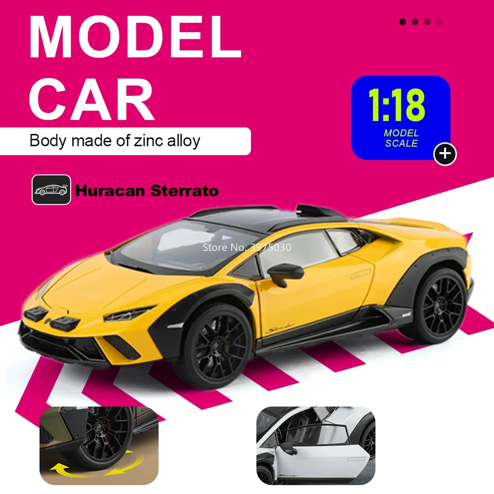 1-18-huracan-sterrato-one-car-model-miniature-alloy-diecast-toys-shock-absorption-front-wheel-sterring-vehices-gifts-for-friends