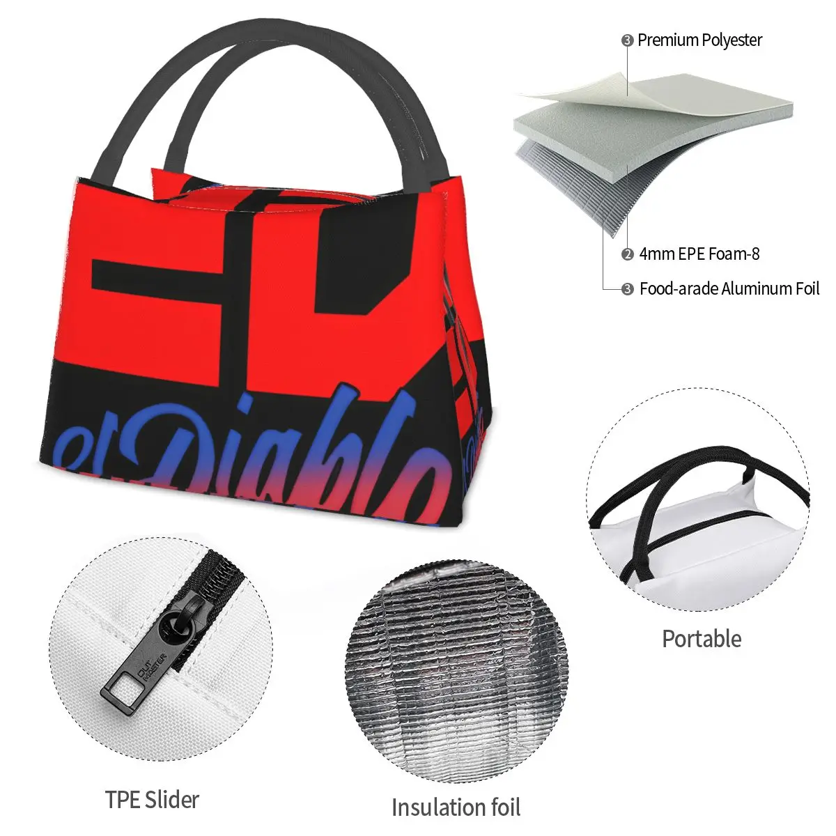 Fabio Quartararo Portable insulation bag for Cooler Thermal Food Office Pinic Container