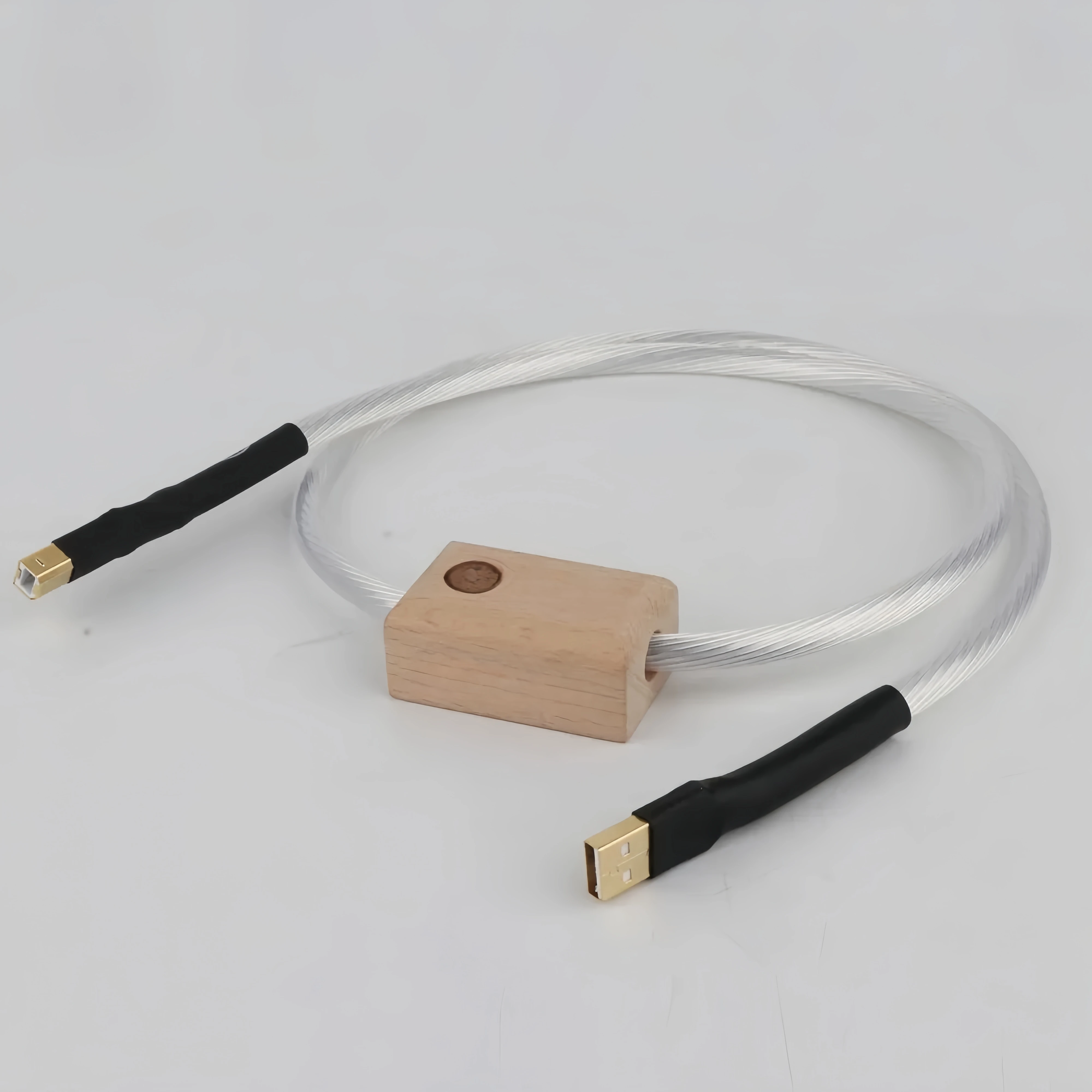 

Silver-Plated USB Cable Computer DAC Decoder Data Sound card 2.0 Version A-B HI-END HiFi Audio Cable