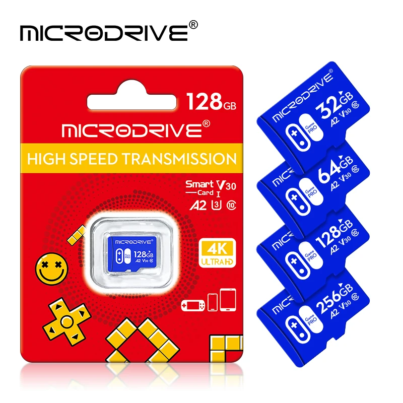 V30 U3 Memory Card 32GB / 64GB / 128GB 256GB Flash UHS-3 Micro Mini SD Card For 4K HD Camera / TV / Nintendo Switch / Gopro UAV