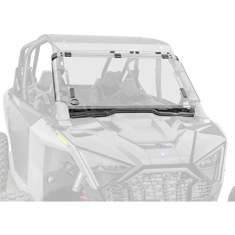

SuperATV Scratch Resistant 3-in-1 Flip Windshield for 2020-2021 Polaris RZR PRO XP, XP 4, Full, Half Or Vented Positions, Made o