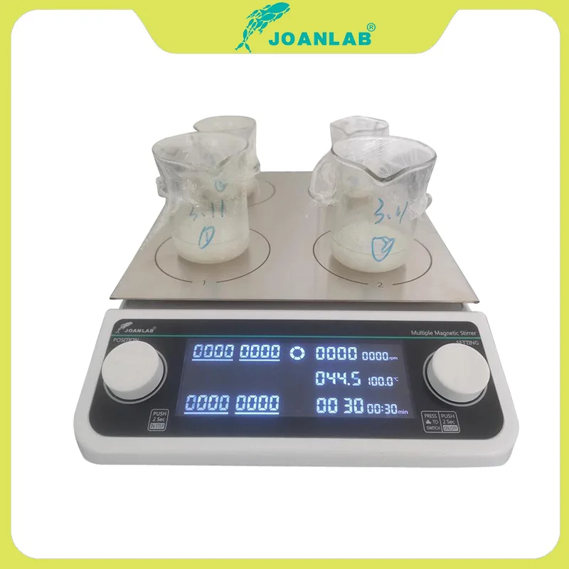 Digital Display Laboratory Stirrer Magnetic Mixer Heating Hot Plate Four-station Six-Position