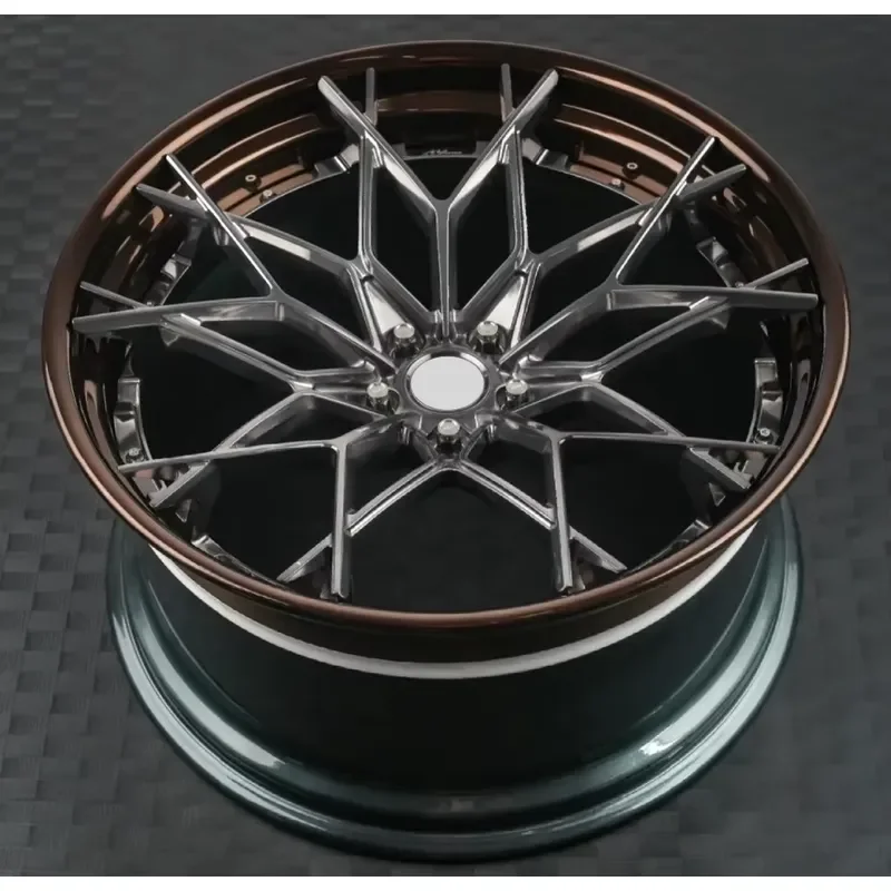 i LSGZL 3-piece Passenger Car Custom 15~30 Inch Car Forged Alloy Gold Chrome Wheels 5x114.3 5x120 5x130 Rim