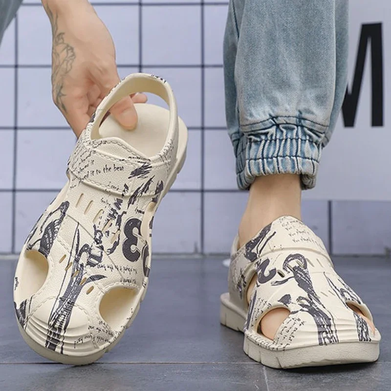 

Сверхлегкая мужская обувь, быстросохнущая, стильная, роскошная, уличная, новая летняя, по низкой цене, тренд 2025 года, мужские сандалии Welcome Deal