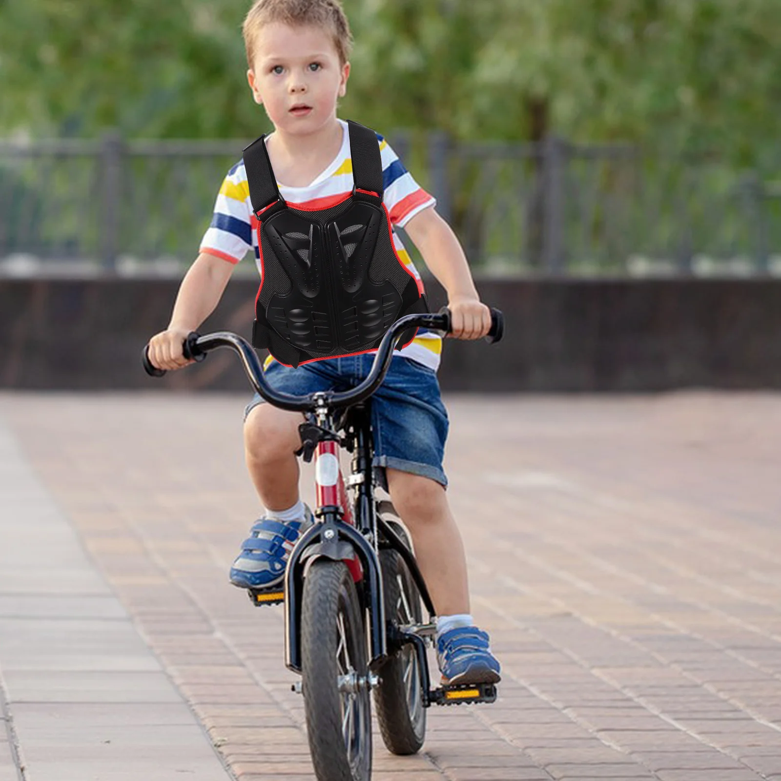 Kids Cycling Armor Jacket Wear-Resistant Ergonomic Design Back Spine Shoulder Protection For Riding Sports L