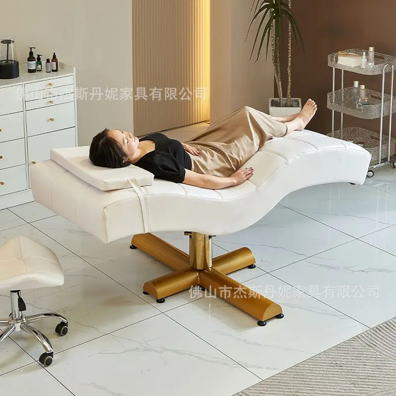 Beauty bed S curve bag soft and comfortable SPA massage tattoo embroidery waterproof leather manual adjustment