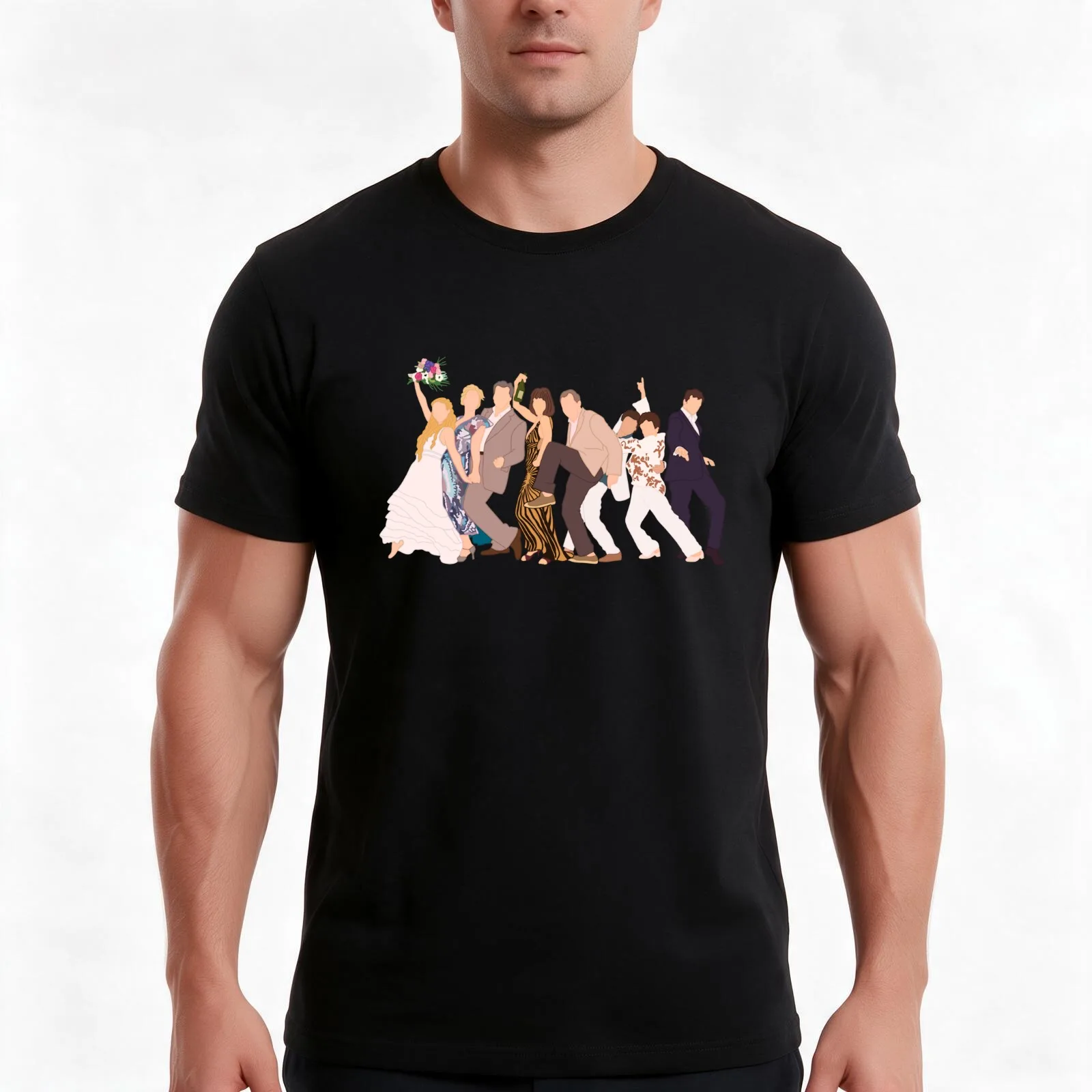 Mamma Mia Sticker T-Shirt, Summer Casual Cotton Tee, Oversized Streetwear Tops, Vintage Graphic Print, Loose Fit Short Sleeve