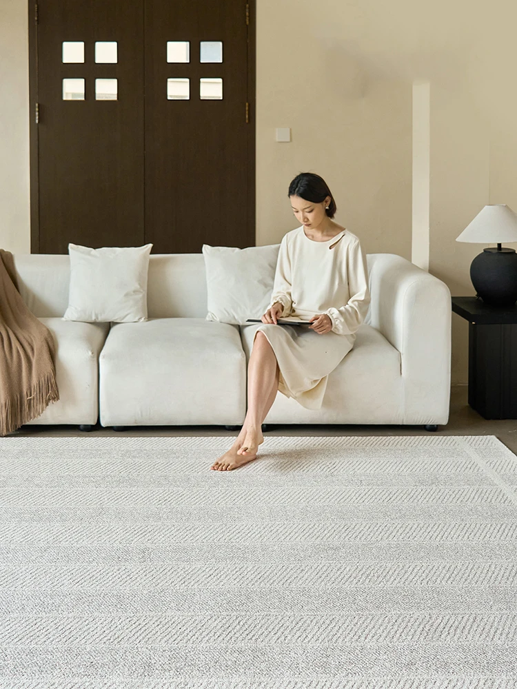 

Light Luxury Carpet Living Room Thick Minimalist Area Rug Bedroom High-end Nordic Style Carpet Large Office Floor Mat Anti-skid