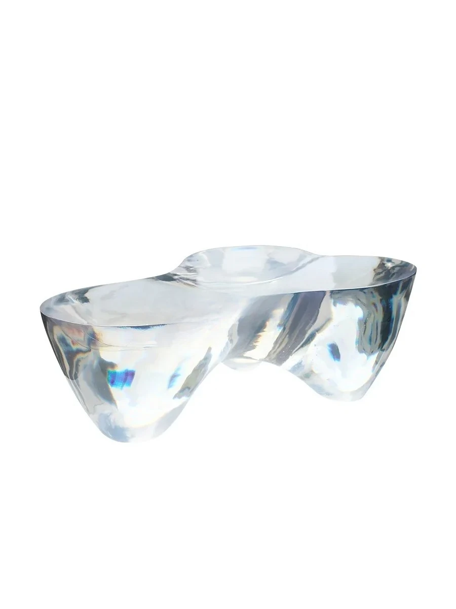 

N Light Luxury Modern Designer Model Creative Coffee Table Living Room Tea Table Transparent Acrylic Side Table