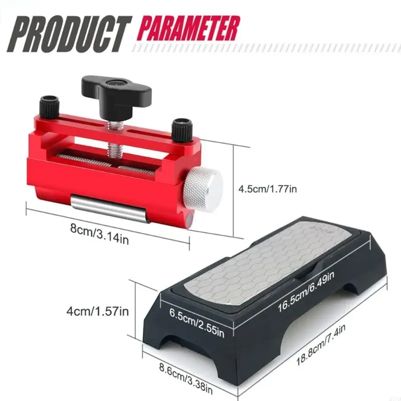 Honing Guide Edge Sharpening Jig with Sharpening Stone Chisels Honing Guide Fixed Angle Jig Guide Tool for Planer 37JD