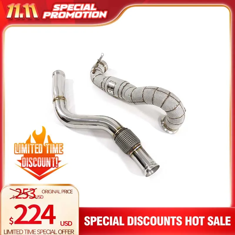 Limited time offer HMD Stainless Steel Exhaust System High Flow Performance Downpipe for Mercedes Benz AMG A45 CLA45 GLA45 W176