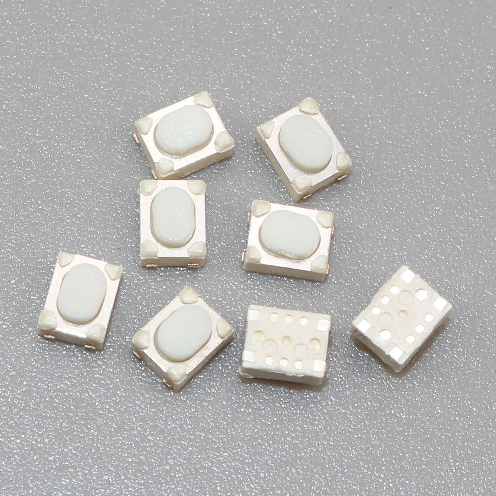 10PCS SMD 4Pin 3X4X2.5MM White Tactile Tact Push Button Micro Switch Momentary 3*4*2.5 mm