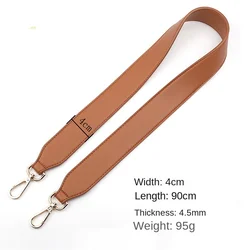 90CM Crossbody Shoulder Strap Modification Underarm Bag 4CM Wide PU Leather Short Strap Replacement Belt for Women's Armpit Bag