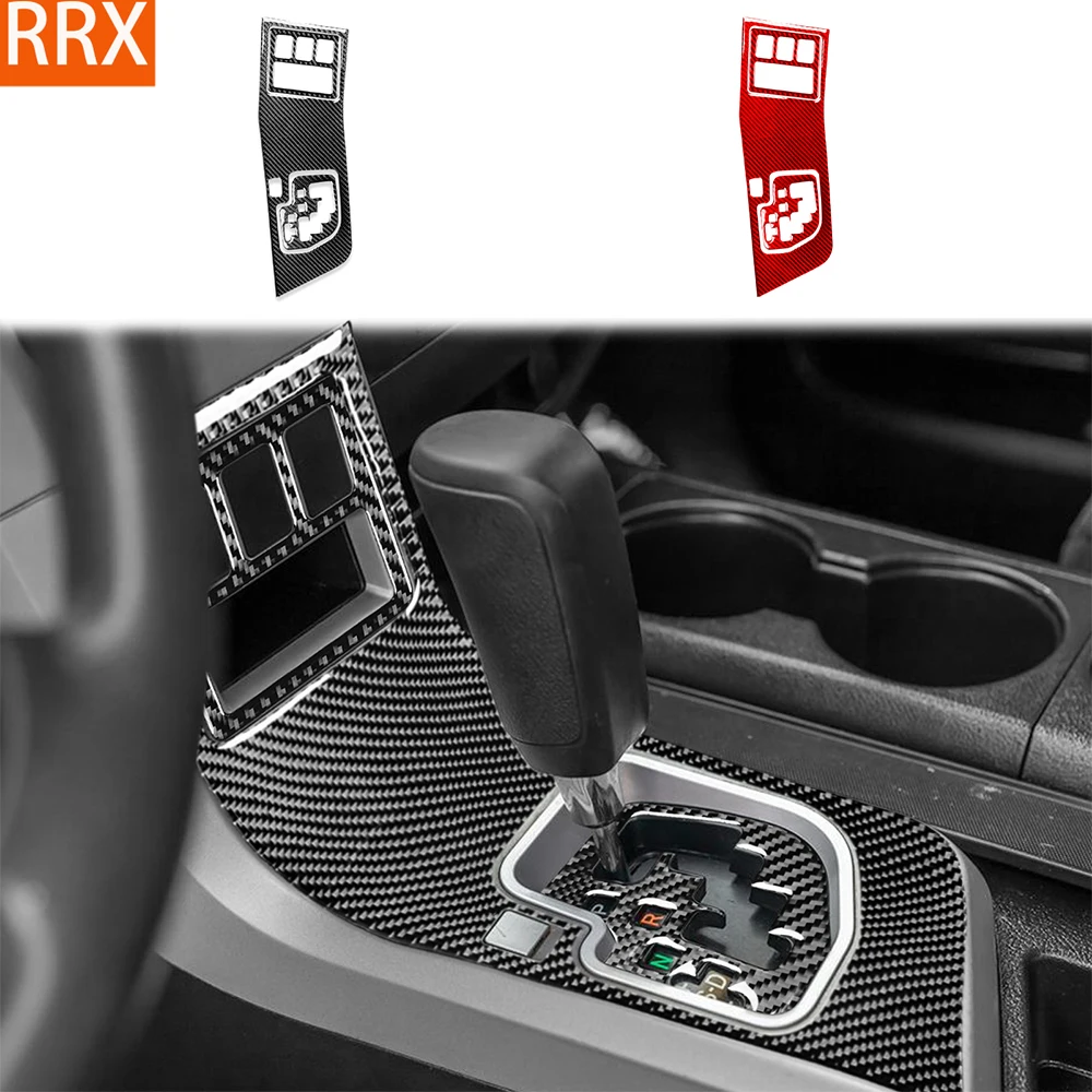 For Toyota Tundra Sequoia 2007-2013 Real Carbon Fiber Sticker transmission Gear Shift Panel Car Accessories Interior decorative