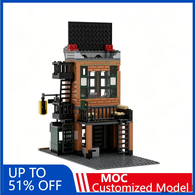 NEW 467 PCS Modular Newspaper Office Building Blocks Model DIY Educational Assembly Toy City Street View Display Collection Gift