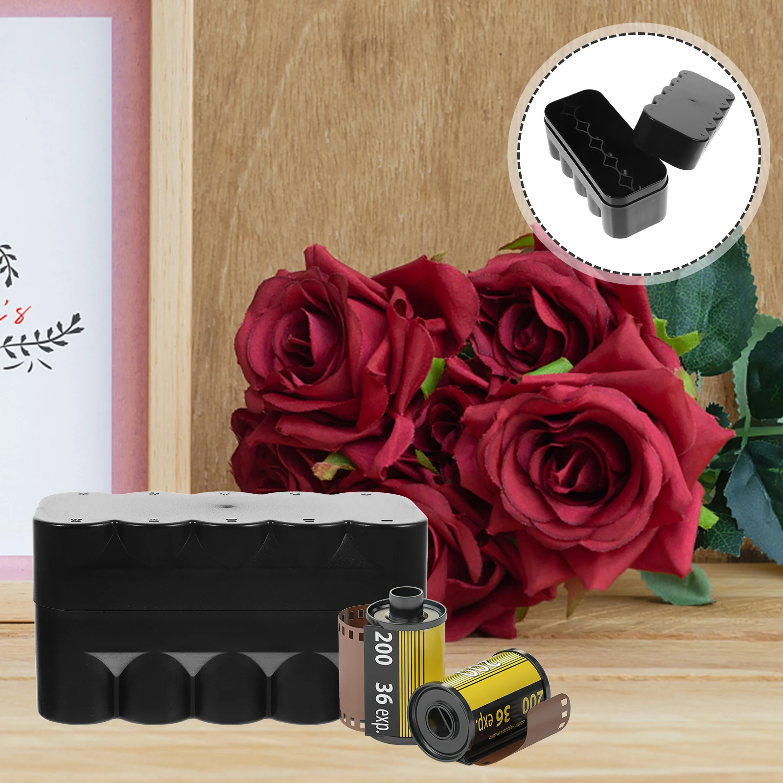 Container Film Storage Box Containers Canisters Holder Black Carrying Case Travel