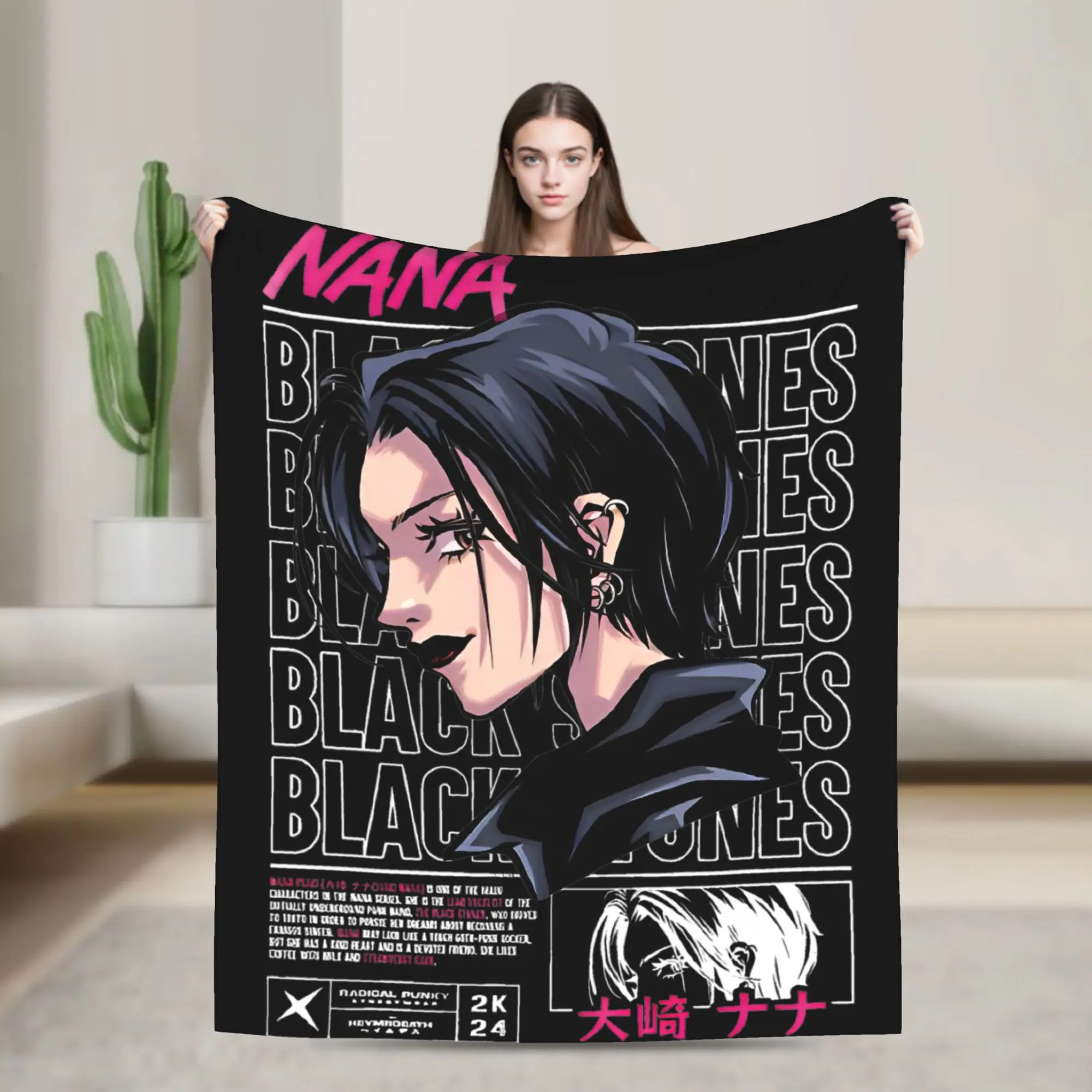 

Nana Osaki аниме Kawaii фланелевые одеяла забавные пледы для дивана постельное белье гостиная 200x150 см ковер кусок,