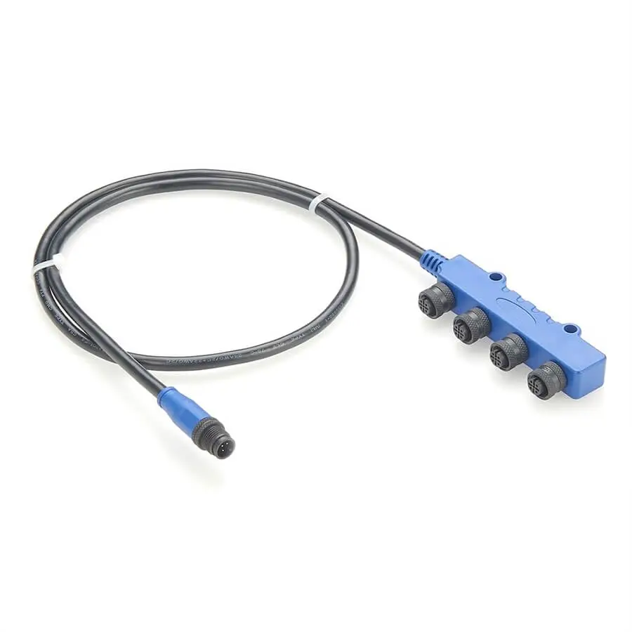 NMEA 2000 Compatible 4 Way Splitter Micro C Cable 1 Meter 4 Female to Male 