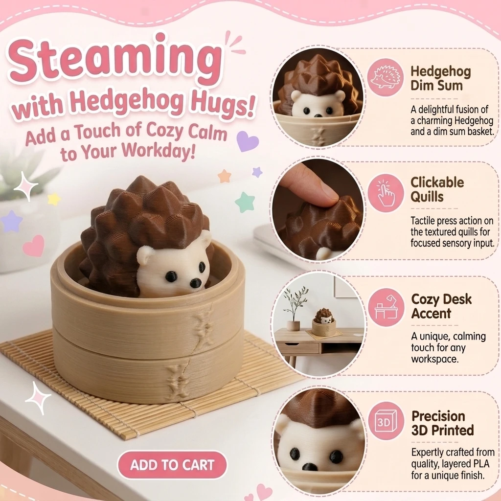 Creative steamer series hedgehog click toys,/Squishy Needoh /Nice Cube Schylling /Sensory Stress Reliever Fidget Tool Toy