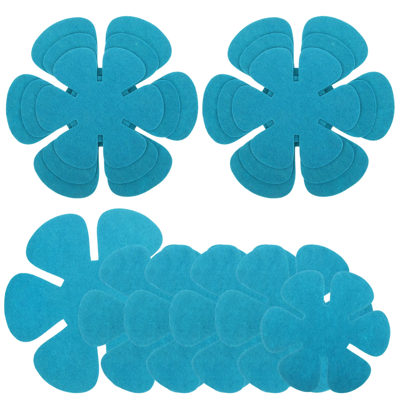 12 Pcs Cup Coasters Pan Protector Cutlery Placemat Heat Resistant Pad Splitter Protective Pads Red Table