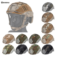 BOOIU Tactical Helmet Cloth for MH PJ BJ OPS-Core Fast Helmet Airsoft Paintball Helmet Cover Hunting CS Camo with Elastic Cord