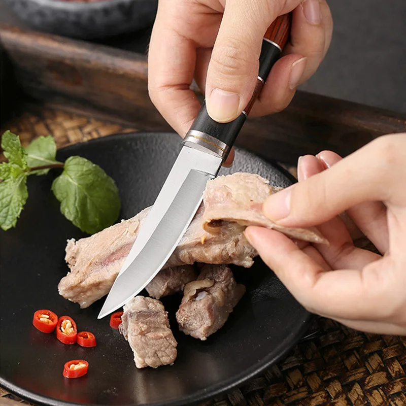 Handmade Stainless Steel Kitchen Chef Boning Knife Fishing Knife Sharp Meat Cleaver Butcher Knife Fruit Slicing Slaughter Knives