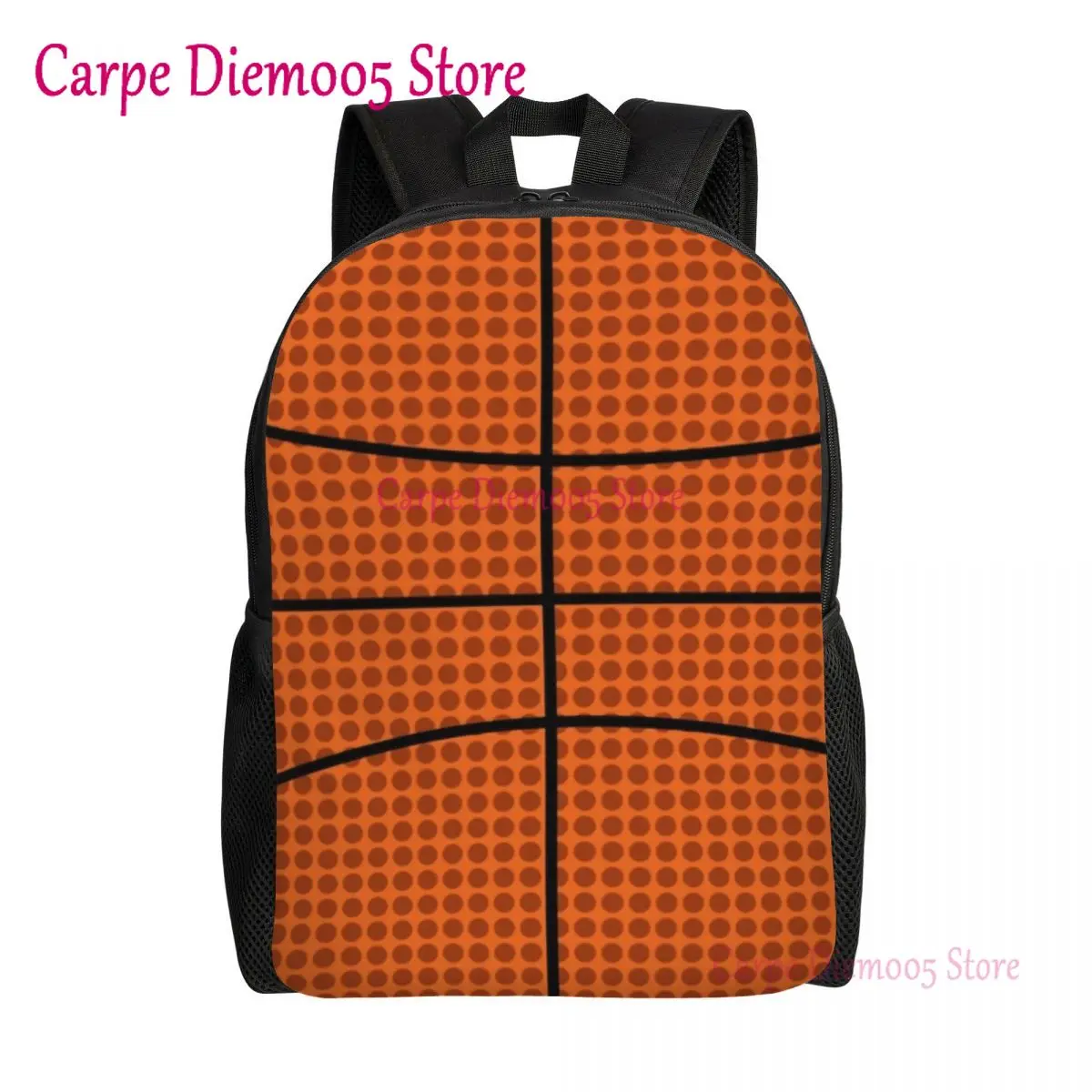 

Basketball Pattern Backpack for Men Women Waterproof School College Sport Bag Printing Bookbags