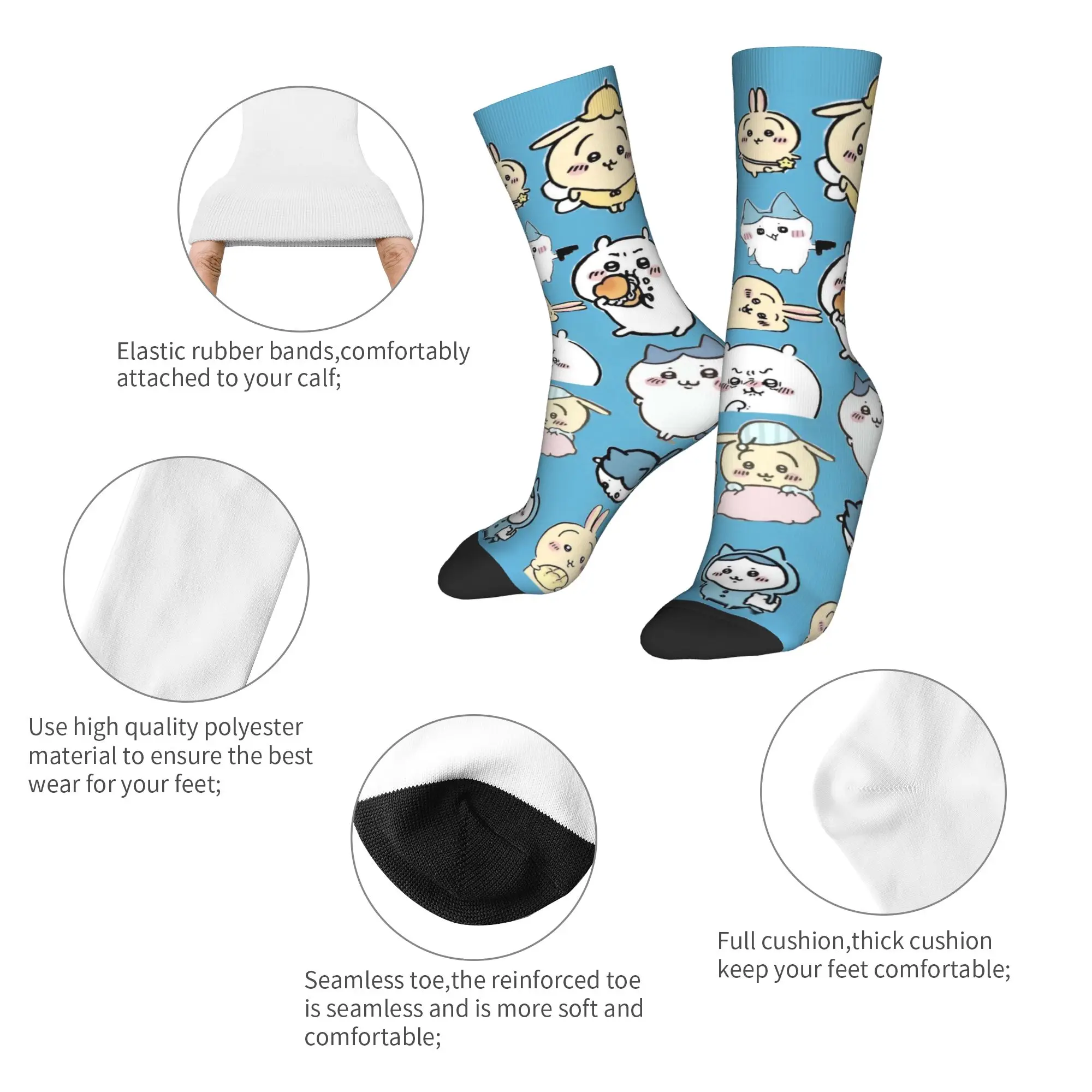 جوارب Chiikawa جوارب كورية للرجال جوارب ناعمة للخريف جوارب تزلج جرافيك مضادة للانزلاق هدية