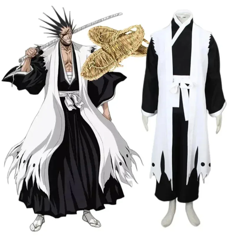 Аниме Bleach 11th Division Капитан Зараки Кенпачи Косплей Костюм Кимоно Униформа Мужские костюмы