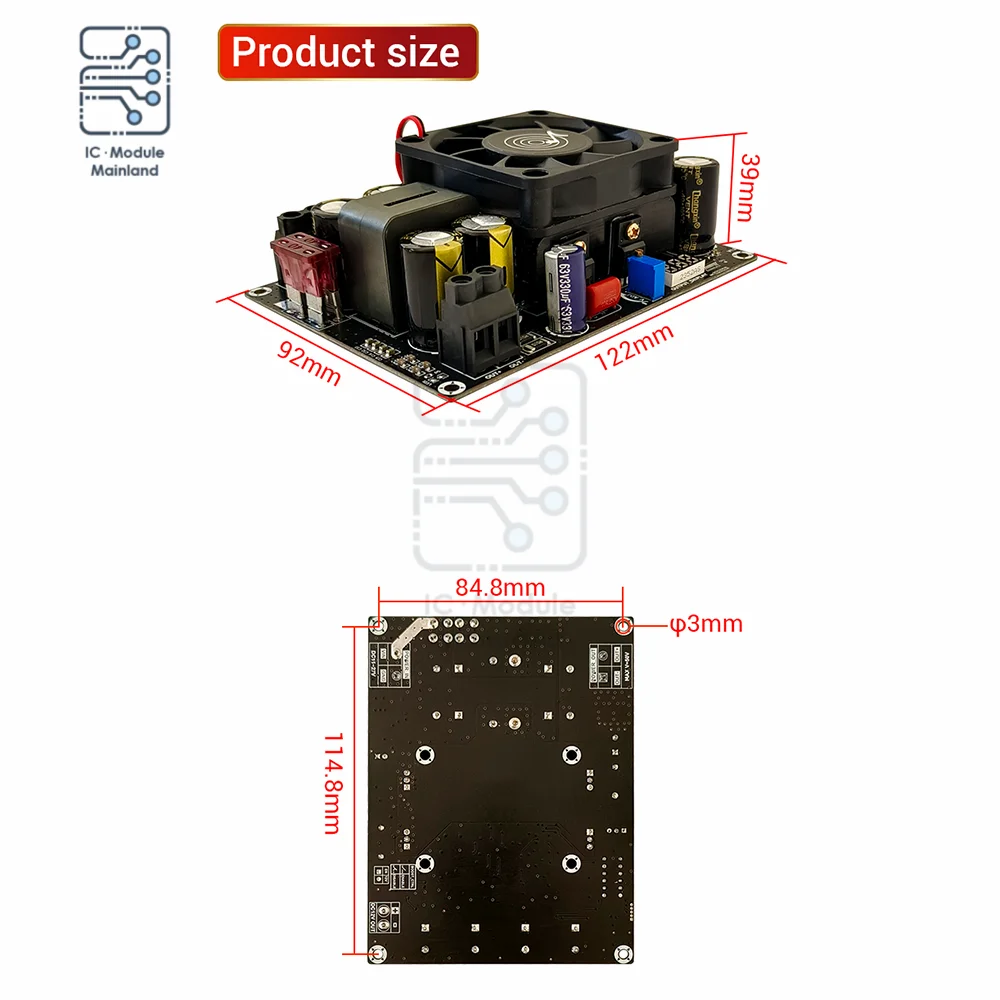 Módulo de refuerzo ajustable de DC12V-24V a 24V-50V con pantalla de voltaje ajustable, placa de refuerzo de 500W