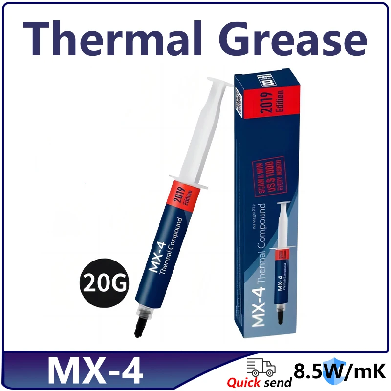 Mx4 20g thermische paste prozessor MX-4 8,5 w/m-k für cpu gpu drucker kühlkörper kühler thermische fett verbindung silikon