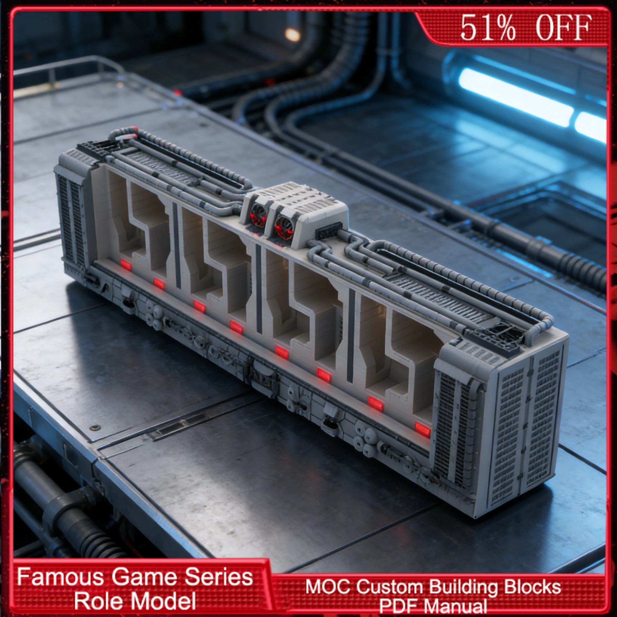 

2623 PCS Construction Moon-MaxSecurityPrison MOC Customize Modular Building Block Model Brick Educational DIY Holiday Toy Gifts