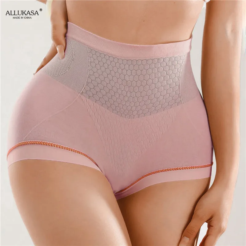 High Waist Women Panties Flat Belly Shaping Briefs Breathable Mesh Transparent Knickers Tummy Hip Lift Underpants