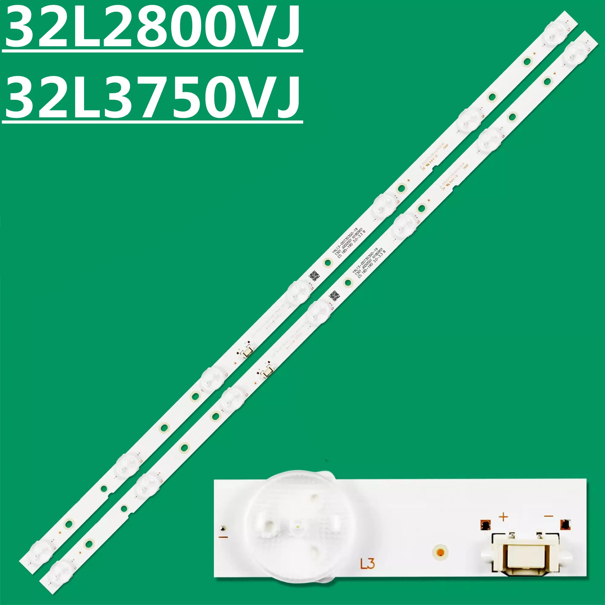 Tira de luces LED de iluminación trasera, accesorio de iluminación de 3V, 564MM, 32L2800VJ 32L3750VJ 32L2800 32L3750