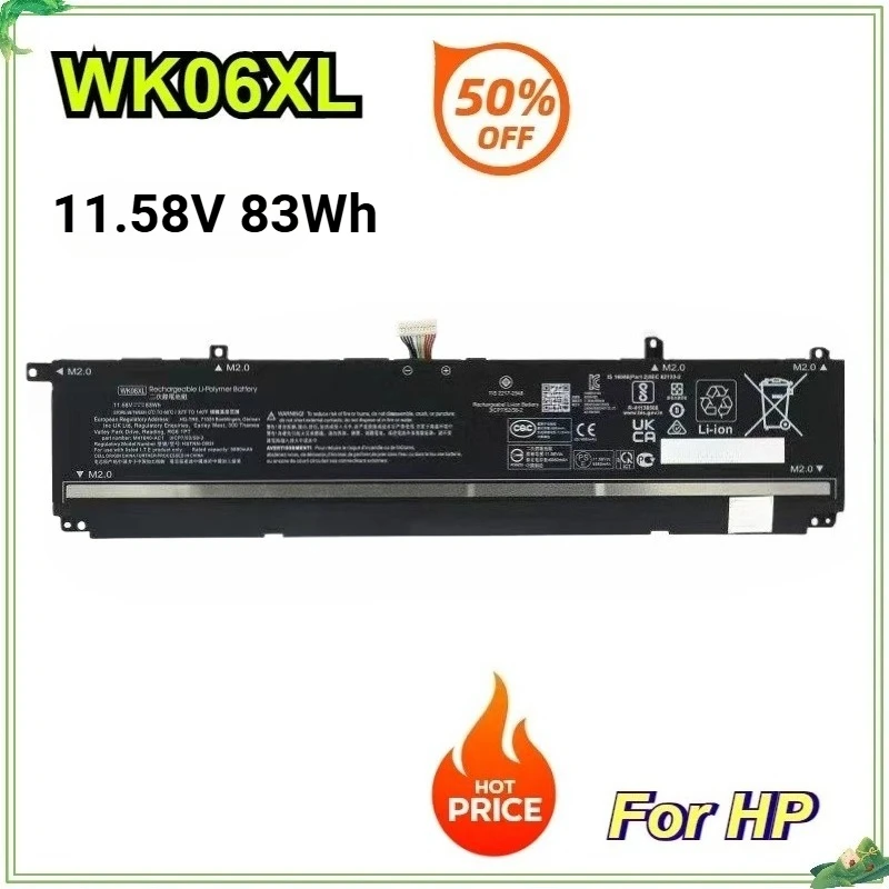 

WK06XL WK04XL Аккумулятор для ноутбука HP HSTNN-IB9V HSTNN-WB0C M39179-005 M41711-005 M41640-CD1 M38822-1D1 для Omen 16-b0013dx