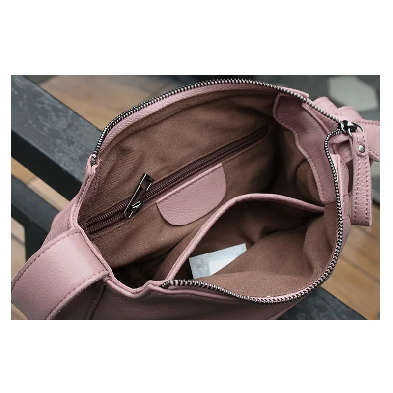 Soft Leather Wide Strap Crossbody Bag Women 2024 New Designer Handbag Purses Real Leather Single Shoulder Messenger Fashion Bag