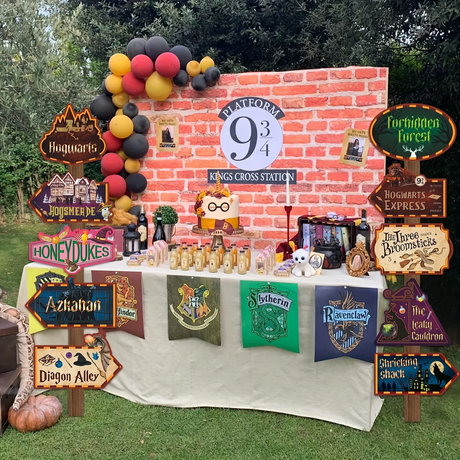 20 Pieces Wizard Party Directional Signs, Wizard Party Signs Harry Party Supplies Welcome Wizard Signs for Birthday Showman Them