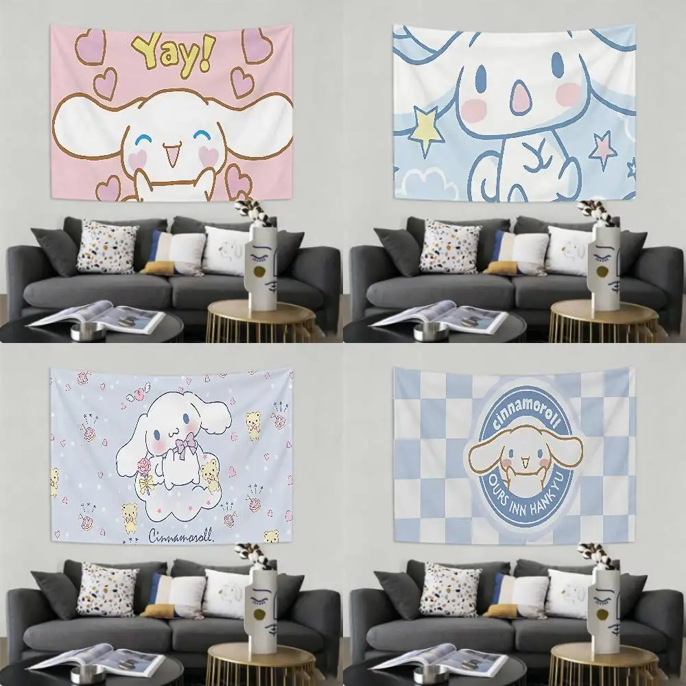 C-CinnamorollS Anime Tapestry Customizable Tapestries Of Various Styles,wall Hangings, Celebrity Photo Printing,wall Hangings