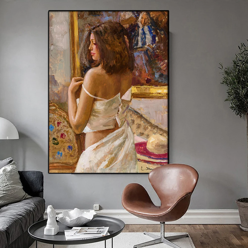 Modern Canvas Painting Joan Marti Spanish Figurative Painter Wall Art Pictures Nordic Girl Print and Posters For Room Home Decor