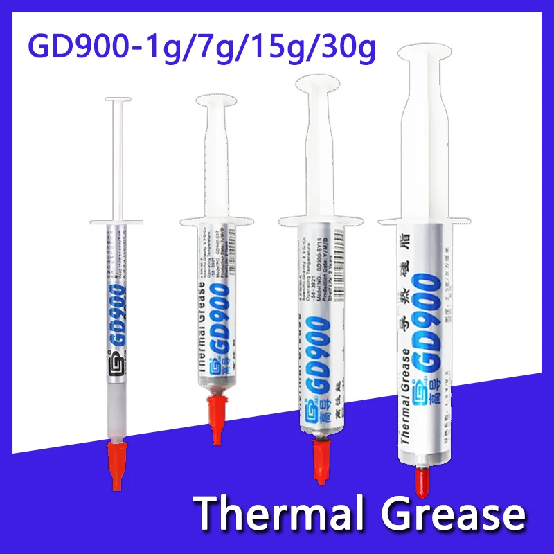 GD900 1g/7g/15g/30g Thermal Grease PC Water Cooler CPU Cooler Thermal Paste Heatsink Processor Thermal Grease Paste