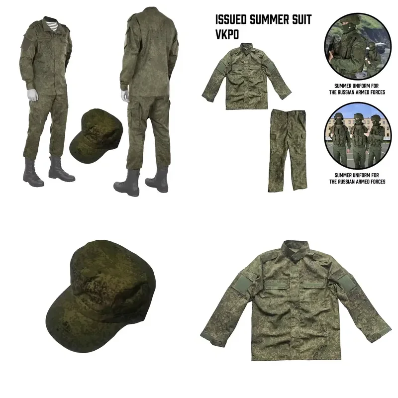 Russian VKBO Tactical Combat Suit EMR Camouflage Uniform Training Clothes with Hat VDV Airborne Military Gear for Men