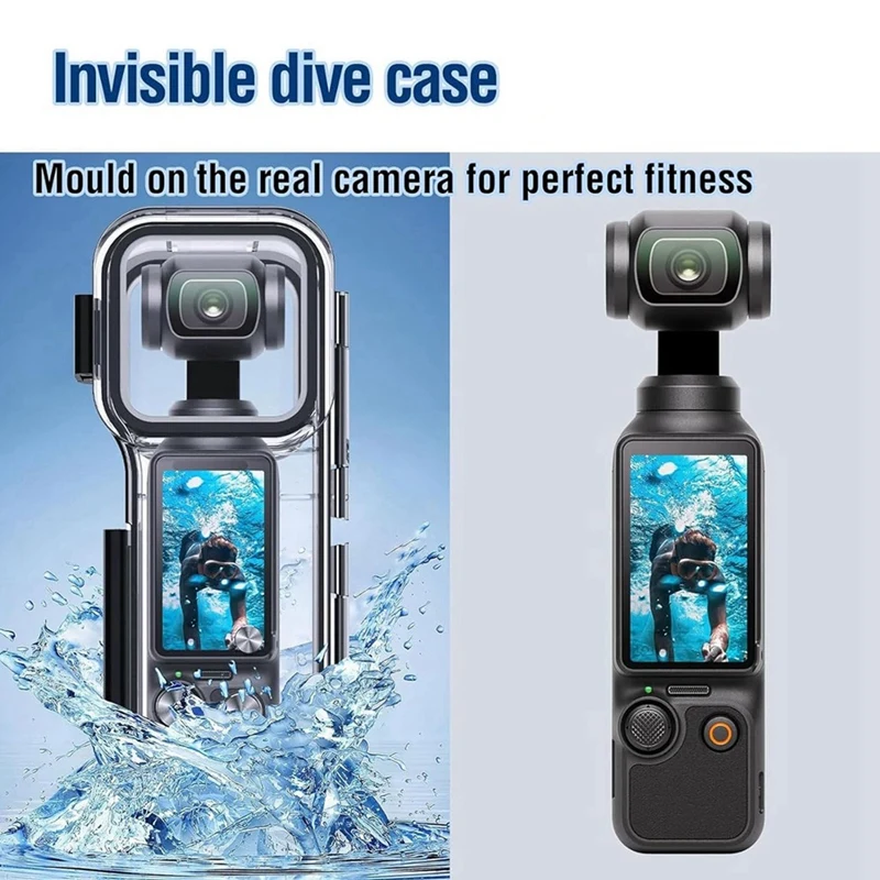 Dive Case For DJI OSMO Pocket 3 Action Camera, Diving Protective Housing Shell Cover ,45M Underwater Photography Parts