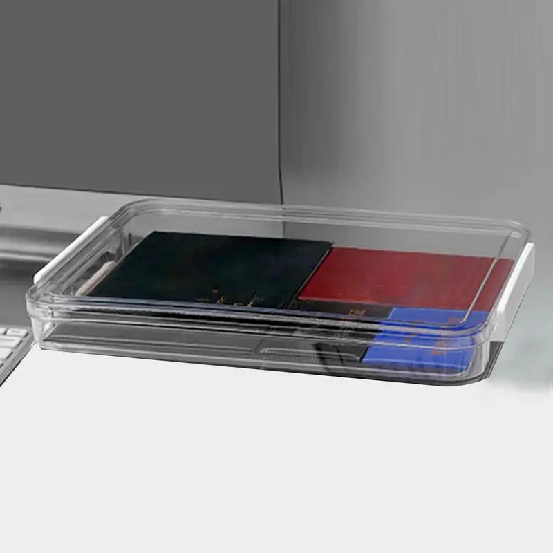 A4 Storage Box Stackable A4 Paper Clear Organizer Box Tabletop Drawer Sturdy Bin For Notebook Certificate Document Photograph