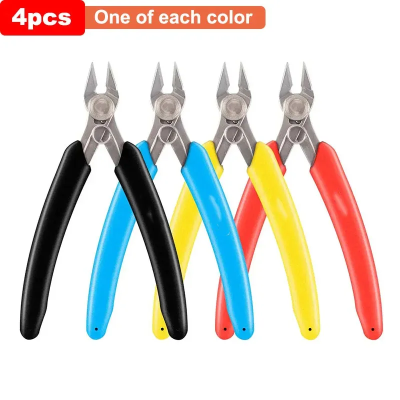 Universal Stainless Steel Pliers DIY Electronic Diagonal Side Cutting Nippers Wire Cable Cutter 3D Printer Parts Hand Tools