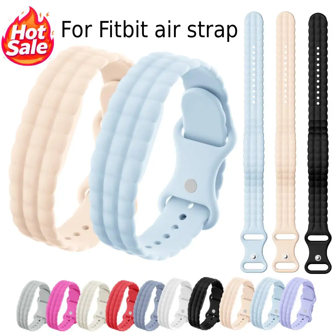 Waterproof Silicone Strap For Google Fitbit Air SmartWatch Bands Sport Belt Soft Comfort Bracelet Correa for Fitbit Air Straps