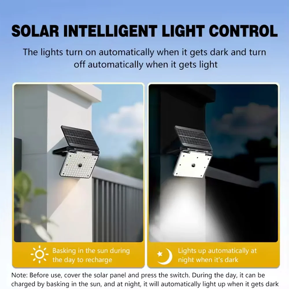 Solar waterproof outdoor courtyard light flood sensor wall light LED home solar outdoor light camping light emergency light