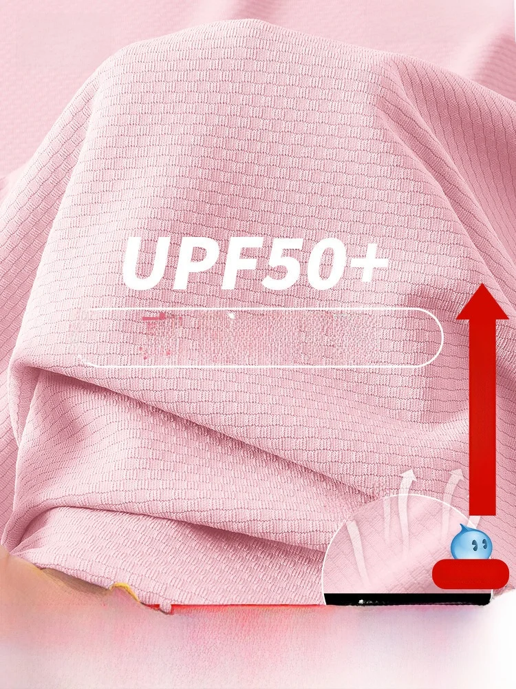 

Женская спортивная футболка Snow Mid Fly с коротким рукавом из ледяного шелка, охлаждающая, для бега, с защитой от УФ-излучения, летняя новинка, корейская версия